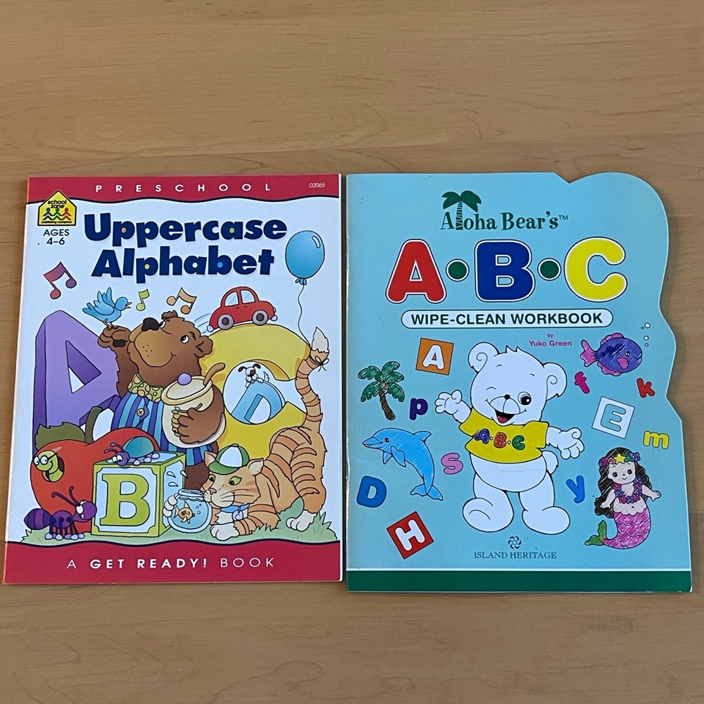 Aloha Bear's ABC Wipe-Clean Workbook - Blue and A Get Ready Learning Workbook